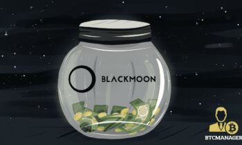 A money jar with artistic bills and coins USD. The outside says Black Moon, Blackmoon Crypto Platform: A New Vehicle for Crypto and Fiat Investors Image