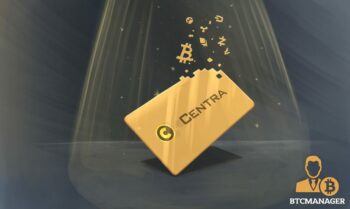 Spotlight on a shiny debit card, a cryptocurrency-based Centra debit card, a company creating an ecosystem serving cryptocurency users