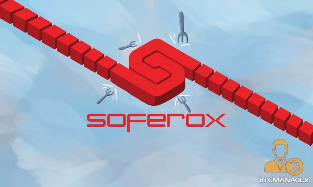 Red blockchain shows the Sofreox symbol, a company that wants to solve problems related to the blockchain