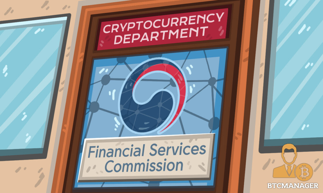 South Korea Office window cryptocurrency department FSC