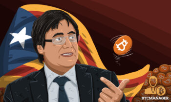 Man in Glasses Bitcoin Catalan Flag