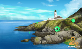 Isle of Man lighthouse overlooks the ocean