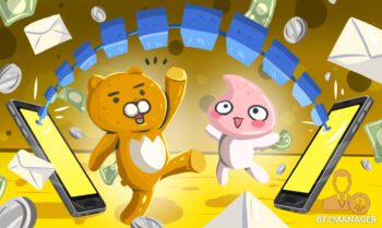 Two Stuffed Animals Jumping Blockchain in the Background