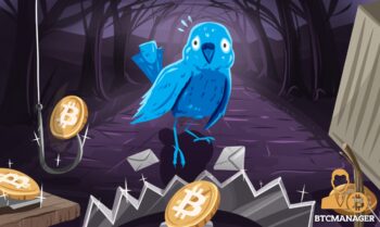 Twitter Bird looks at Bitcoin