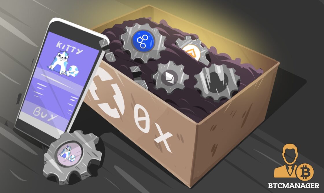 Box of Crypto Gears, Phone with Instant App Opened Next to Box