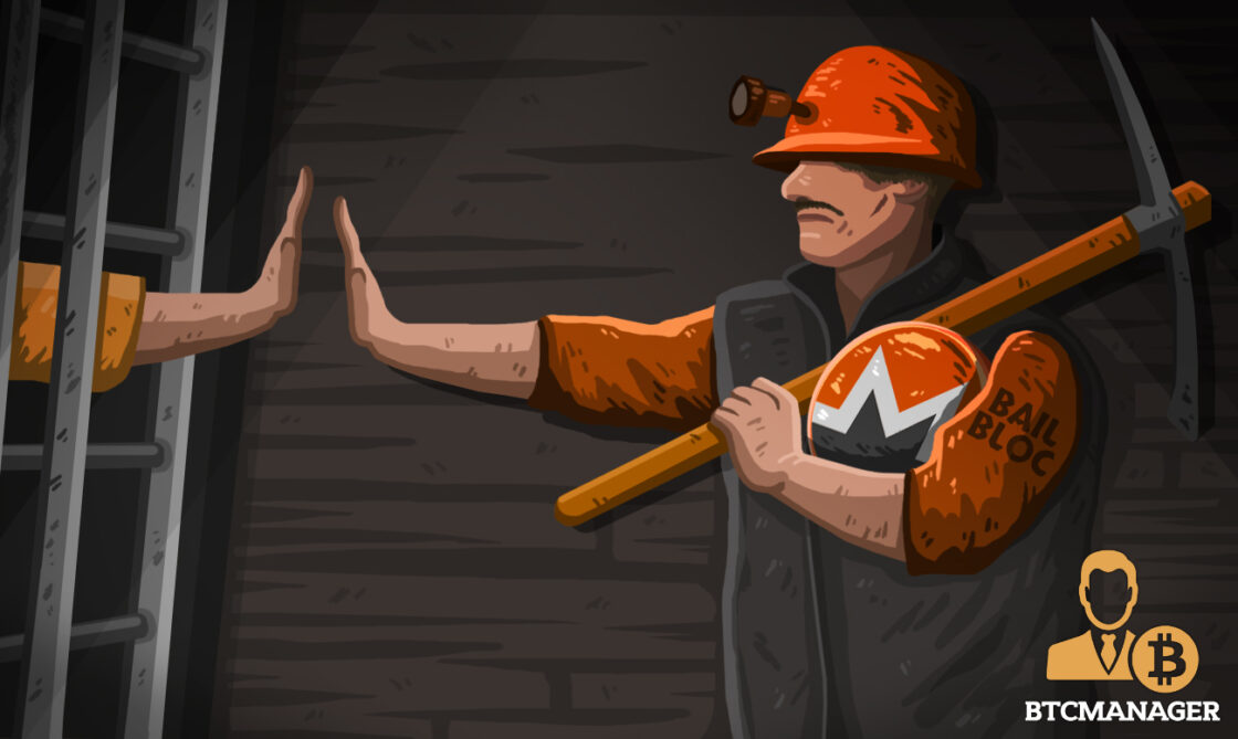 monero miner touching a mine