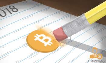 Pencill erasing a bitcoin drawing