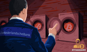 Dutch Central Bank Figure Pointing to Bitcoin Washing Machines
