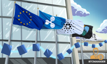 EU Flags Next to Crypto Flags