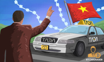 Tada Taxi Man Hailing Cab Blue Red Vietnam