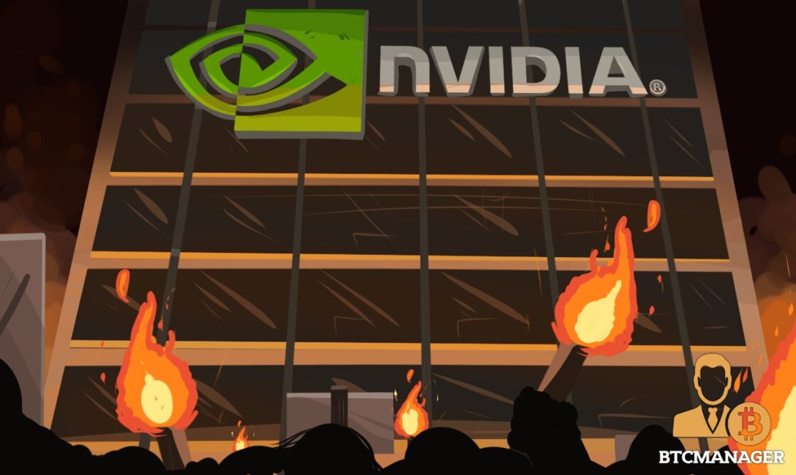 Nvidia Company with Angry Mob in Front