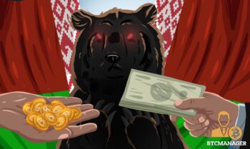 Bear Belarus Red Bitcoin Cash Red Eyes