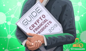 Man Holding a Guide to Crypto Financial Products for 2019