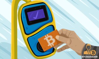Person Paying Bus Fare with Bitcoin