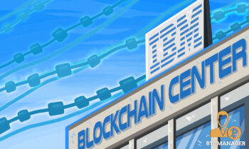Blockchain Center Building IBM Logo Blockchain