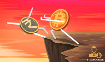 Bitcoin Push Rupee Cliff Fall Red Orange