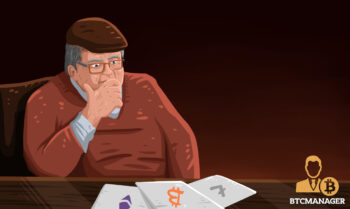 Older Man Looking at a Pile of Crypto Spreadsheets