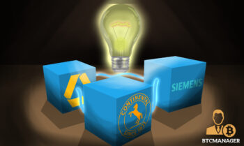 Light bulb Continental Commerzbank Siemens Blockchain Blue