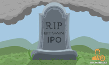 Tombstone with RIP Bitmain IPO
