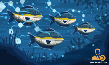 Four Fish Swimming in the Sea Surrounded by Blockchains