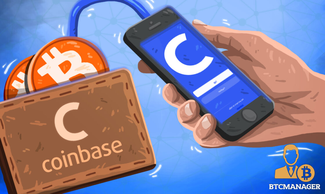 Coinbase Smartphone Connected to Coinbase Wallet