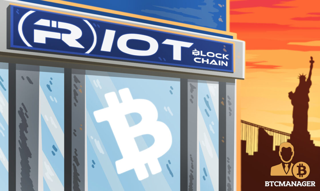 Riot Bitcoin Blockchain Sunset Sunrise Orange Blue Shop