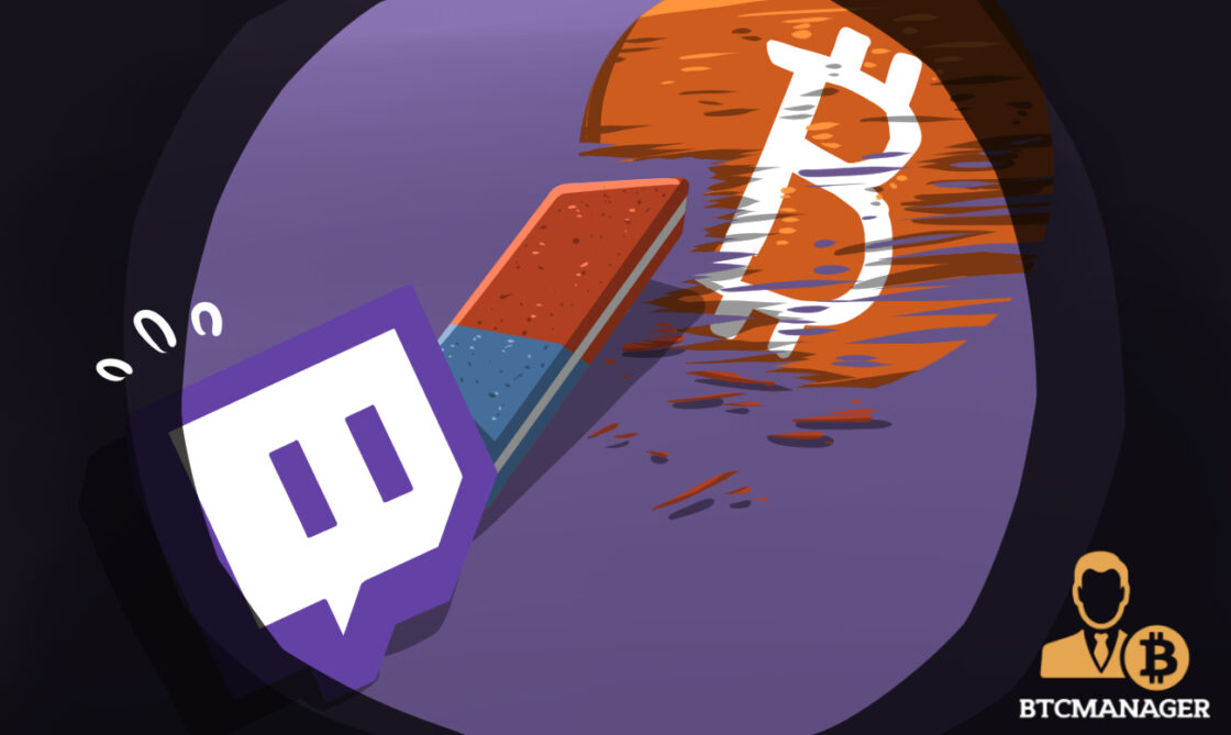 Twitch Logo Slowly Removing the Bitcoin Logo