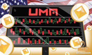 UMA Graph Stock Index Bitcoin Dai Red Green Candles