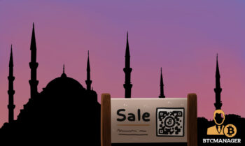Turkey Sale Bitcoin QR Code Sunset Purple
