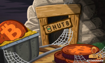 Mining Shaft with Bitcoin Carts Passing therin