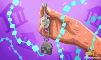 Hand Holding Keys to a Home Wrapped in Blockchains