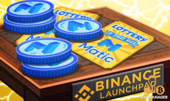 Binance Launchpad Matic Crypto Blue Yellow