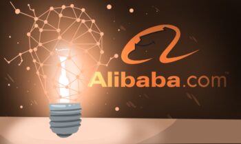 Light Bulb next to an Alibaba Logo
