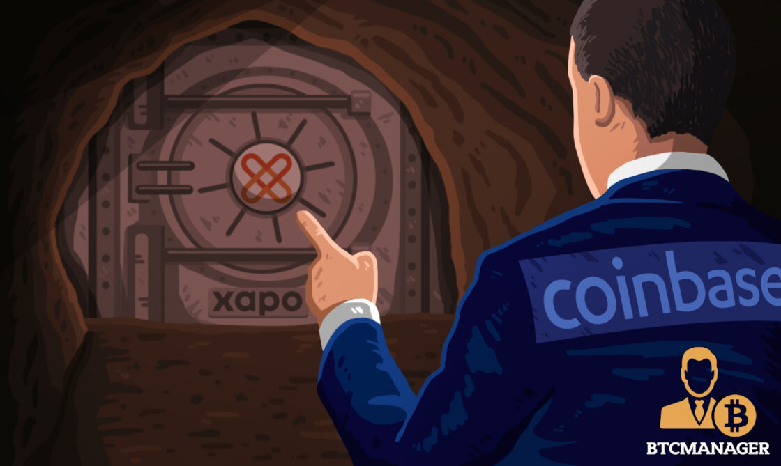 Coinbase guy pointing at Xapo Vault