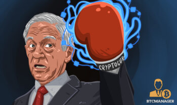 Ron Paul wearing a boxing glove ready to fight
