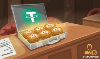 Tether Briefcase Filled with Bitcoins