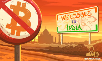 India sign saying Bitcoin Banned