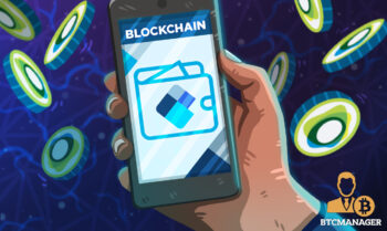 Person Holding a Blockchain Phone