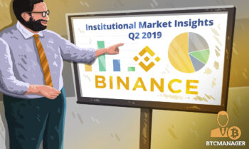 Man pointing to Binance report insitutional market insights Q2 2019