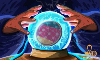German Crypto Blockchain in an electric crystal ball