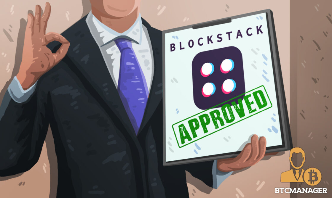 Person in a Suit Approving Blockstack