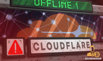 Cloudflare Offline Blue Lines