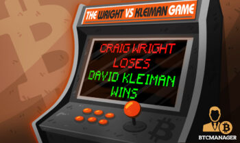 Arcade machine Craig Wright Versus Dave Kleiman winning