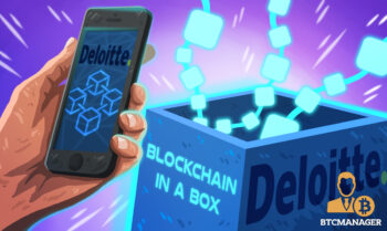 Deloitte mobile blockchain in a box blue