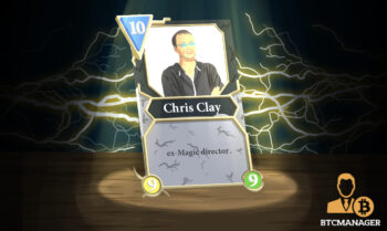 Chris Clay on a MTG playing card with big stats