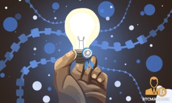 Lightbulb blockchains blue