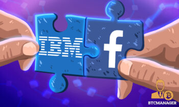 IBM and Facebook puzzle pieces joining blue