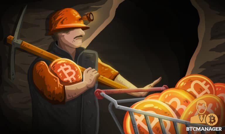 generic bitcoin miner mining illo