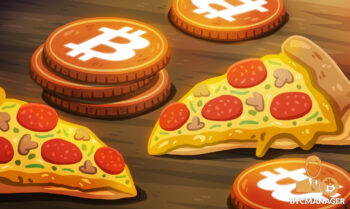 Bitcoin with delicious pizza