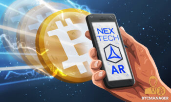 nextech AR app showing bitcoin
